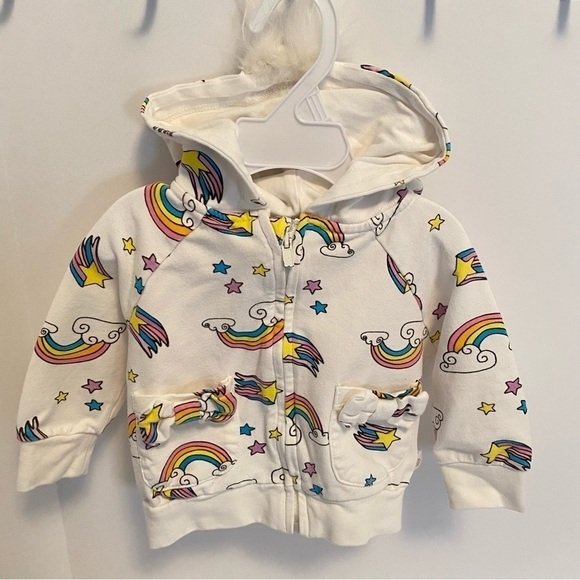 Rosie Pope Baby Girls Infant Unicorn And Rainbow Hoodie Size 3-6 Months - Picture 4 of 9